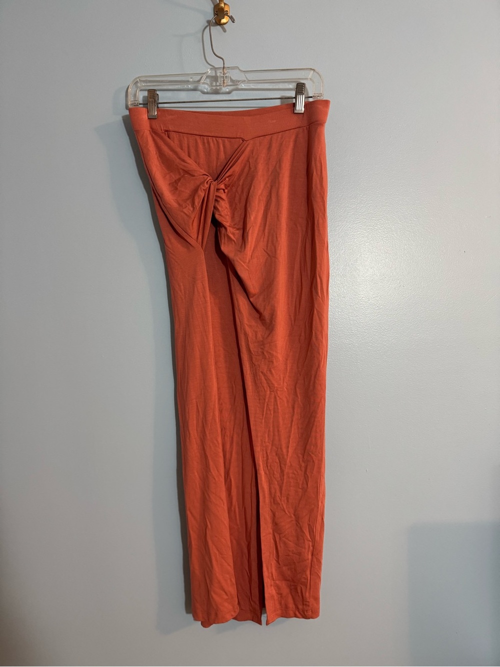 Anthropologie brand “daily practice” orange maxi skirt with knot detail size XS